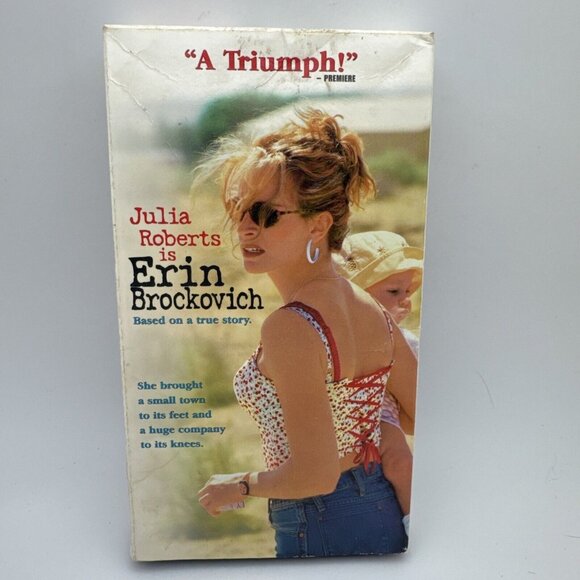 Erin Brockovich VHS tape 2000 Julia Roberts movie - Picture 1 of 3